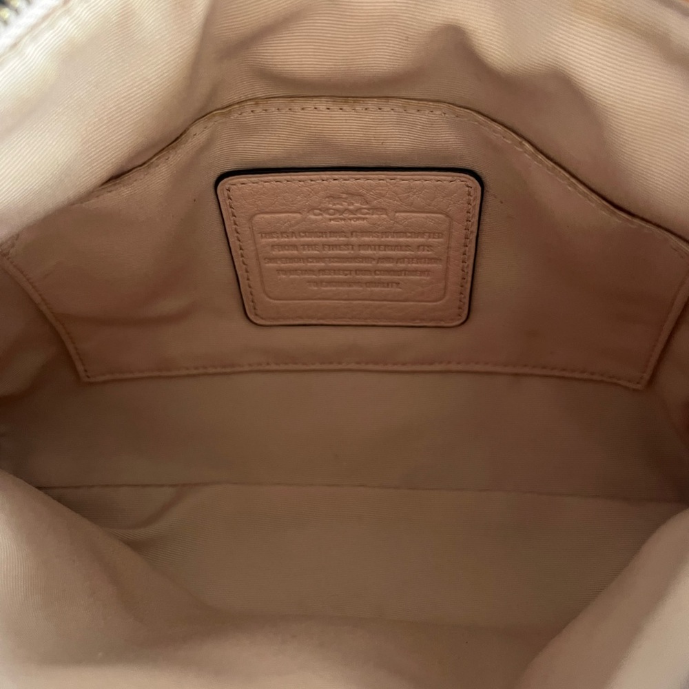 Coach Pebbled Leather Crossbody Bag in Blush Pink - Picture 7 of 9